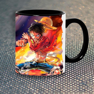 Чашка Fan Girl Монки Д. Луффі One Piece (5629) 330 мл Чорний - Інтернет-магазин спільних покупок ToGether