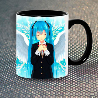 Чашка Fan Girl Вокалоїди Vocaloid (5642) 330 мл Чорний - Інтернет-магазин спільних покупок ToGether