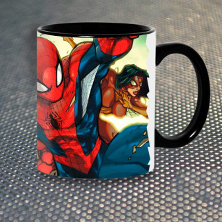 Чашка Fan Girl Spider Man (1061) 330 мл Чорний - Інтернет-магазин спільних покупок ToGether