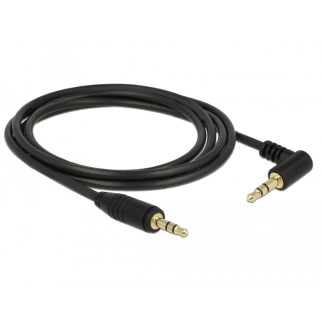 Кабель Delock Jack 3.5mm 3pin M/M 2.0m 90° Stereo AWG24 AUX Gold Чорний (70.08.3756) - Інтернет-магазин спільних покупок ToGether