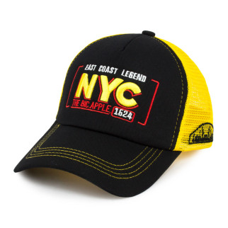 Бейсболка Beani'qe NYC Літня Сітка One sizе Жовтий Чорний (27129) - Інтернет-магазин спільних покупок ToGether