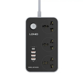 Подовжувач з USB 3 розетки LDNIO SC3412 3A 38W 2 м чорний - Інтернет-магазин спільних покупок ToGether