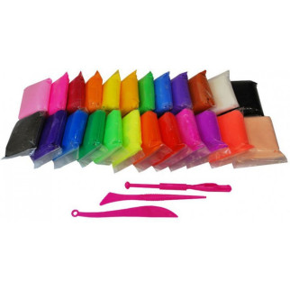Творчий набір маса для ліплення самозастигаюча Super Clay 24 кольора Різнокольоровий (hub_x7yrwn) - Інтернет-магазин спільних покупок ToGether