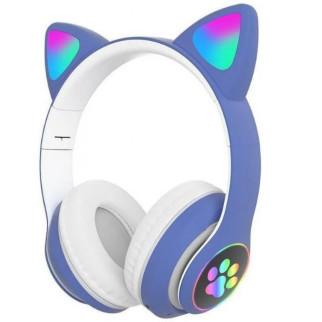 Навушники Bluetooth MDR CAT ear CAT ear VZV-23M 7805 з підсвічуванням Blue - Інтернет-магазин спільних покупок ToGether