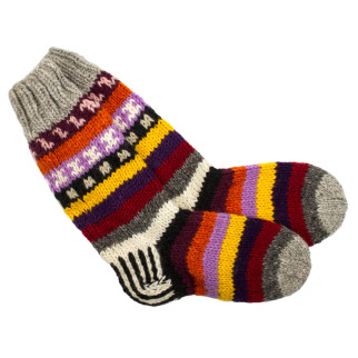 Шкарпетки теплі Тапа Kathmandu вовна яка M Різнокольорові візерунки (27261) - Інтернет-магазин спільних покупок ToGether