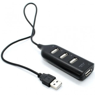 Розгалужувач хаб Mine USB hub 2.0 4 порти 12 см Чорний (hub_hqeeyu) - Інтернет-магазин спільних покупок ToGether