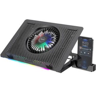 Охолоджуюча підставка для ноутбуку HOCO DH11 з RGB підсвіткою чорна - Інтернет-магазин спільних покупок ToGether