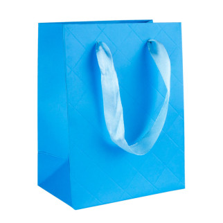 Сумочка подарункова паперова з ручками Gift bag Diamants 14х11х6.5 см Блакитний (19385) - Інтернет-магазин спільних покупок ToGether
