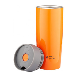 Термостакан з кришкою клапаном для пиття 380 мл Well Done WD-7053O Orange - Інтернет-магазин спільних покупок ToGether