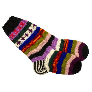 Шкарпетки теплі Тапа Kathmandu 100% вовна яка M Різнокольорові візерунки (27257) - Інтернет-магазин спільних покупок ToGether