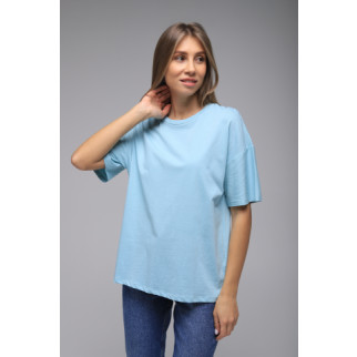 Жіноча футболка On me OnMe-01 baza S Блакитний (2000989479628) - Інтернет-магазин спільних покупок ToGether