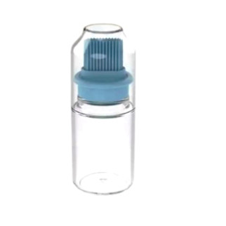 Пляшка для олії з силіконовим пензликом прозора/блакитна 150 мл Stenson WW01059 - Інтернет-магазин спільних покупок ToGether