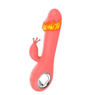 Вібратор-кролик Pretty Love з підігрівом та ротацією помаранчевий USB - Інтернет-магазин спільних покупок ToGether
