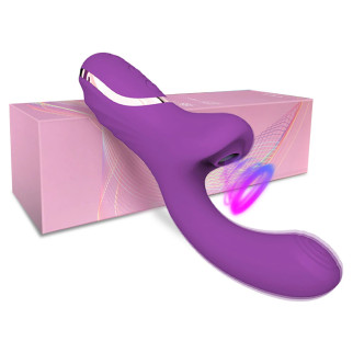 Вібруючий фалоімітатор We Love фіолетовий з вакуумною стимуляцією клітора USB - Інтернет-магазин спільних покупок ToGether