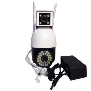 Камера відеоспостереження вулична Dual Camera P12 WI-FI IP V380PRO 8760 White - Інтернет-магазин спільних покупок ToGether