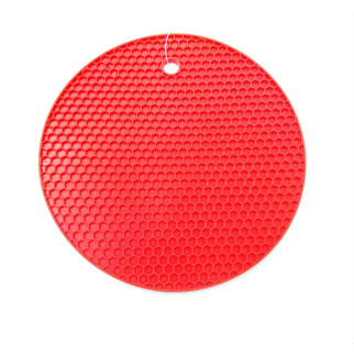 Підставка під гаряче силіконова кругла d-17.5 см Genes червона - Інтернет-магазин спільних покупок ToGether