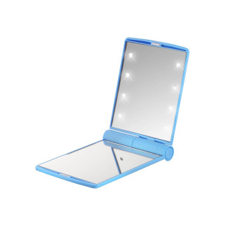 Кишенькове дзеркало складане з LED підсвіткою блакитне A-PLUS 822 - Інтернет-магазин спільних покупок ToGether