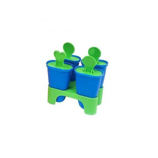 Форма для морозива з підставкою 4 шт синя із зеленим Stenson R21144 - Інтернет-магазин спільних покупок ToGether