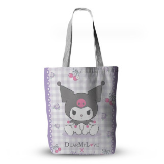 Екосумка шопер Bioworld Куромі Kuromi Моя Мелодія Onegai My Melody Dear My Love 33х39см (23248) - Інтернет-магазин спільних покупок ToGether