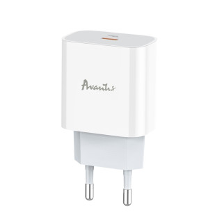 Мережевий зарядний пристрій Avantis A838 Plus QC3.0 (PD 20W)- білий - Інтернет-магазин спільних покупок ToGether