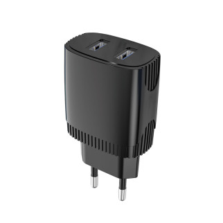 Мережевий зарядний пристрій Aspor A811 (2USB/2.4A)- чорний - Інтернет-магазин спільних покупок ToGether