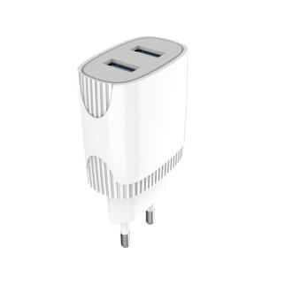 Мережевий зарядний пристрій Aspor A811 (2USB/2.4A)- білий - Інтернет-магазин спільних покупок ToGether
