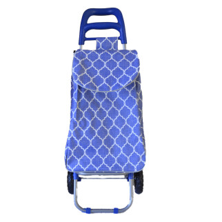 Тачка сумка двоколісна кравчучка Stenson MH-2784 Vitrage blue - Інтернет-магазин спільних покупок ToGether