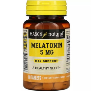 Мелатонін для сну Mason Natural Melatonin 5 mg 60 Tabs - Інтернет-магазин спільних покупок ToGether