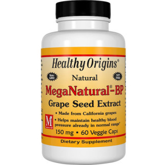 Екстракт виноградних кісточок Healthy Origins MegaNatural-BP Grape Seed Extract 150 mg 60 Caps - Інтернет-магазин спільних покупок ToGether