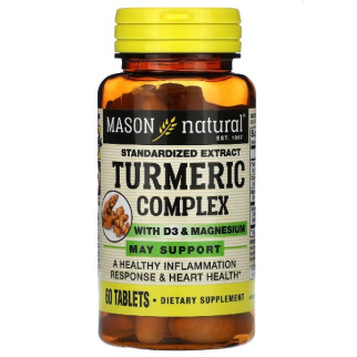 Куркума Mason Natural Turmeric Complex With Vitamin D3 & Magnesium 60 Tabs - Інтернет-магазин спільних покупок ToGether