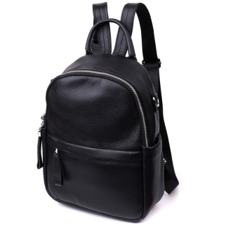 Шкіряний жіночий рюкзак з функцією сумки Vintage 22567 Чорний - Інтернет-магазин спільних покупок ToGether