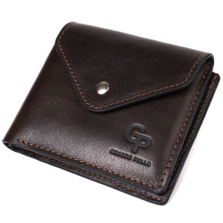 Чоловічий гаманець з натуральної шкіри Grande Pelle 16807 Коричневий - Інтернет-магазин спільних покупок ToGether