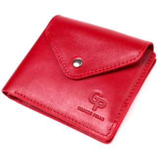 Жіночий гаманець із глянсової натуральної шкіри Grande Pelle 16808 Червоний - Інтернет-магазин спільних покупок ToGether