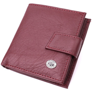 Компактний жіночий гаманець із натуральної шкіри ST Leather 22674 Бордовий - Інтернет-магазин спільних покупок ToGether