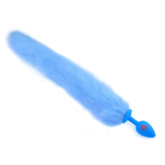 Силіконова анальна пробка із блакитним хвостом 46 см We Love - Інтернет-магазин спільних покупок ToGether