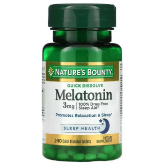 Мелатонін для сну Nature's Bounty Melatonin 3 mg Quick Dissolve 240 Tabs - Інтернет-магазин спільних покупок ToGether