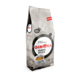 Кава в зерновій з Італії Gimoka Gusto Ricco (Джимока), 1 кг, темно-середнього обсмажування, суміш робусти та арабіки, - Інтернет-магазин спільних покупок ToGether