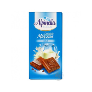 Польський молочний шоколад Alpinella Mleczna, 90 г - Інтернет-магазин спільних покупок ToGether