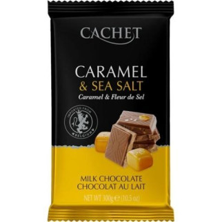 Молочний шоколад cachet з карамеллю і морською сіллю Caramel & Sea Salt, 300 г, Бельгія - Інтернет-магазин спільних покупок ToGether