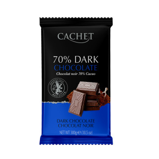 Шоколад бельгійський чорний Cachet Dark Chocolate 70% какао, 300 г - Інтернет-магазин спільних покупок ToGether