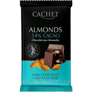 Шоколад чорний Cachet Almonds 54% какао з мигдалем, 300 г, Бельгія - Інтернет-магазин спільних покупок ToGether