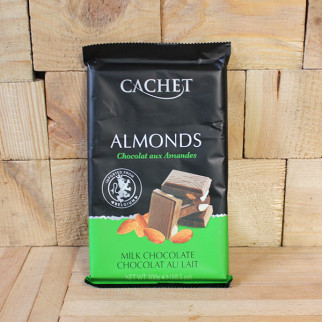 Шоколад молочний Кашет з мигдалем Cachet Almonds, 300 г, Бельгія - Інтернет-магазин спільних покупок ToGether