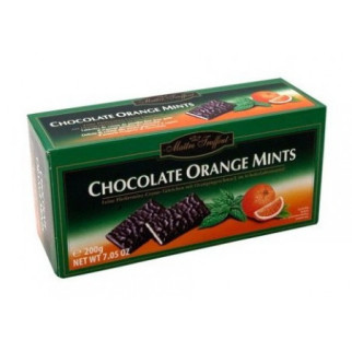 Шоколадні цукерки з м'ятою й апельсинами Chocolate Mints Orange, 200 г, чорний шоколад м'ятно-апельсиновий - Інтернет-магазин спільних покупок ToGether