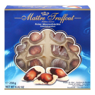 Шоколадні цукерки (мушлі) в коробці Maitre Truffout feine Meeresfruchte, 250 г, Австрія - Інтернет-магазин спільних покупок ToGether