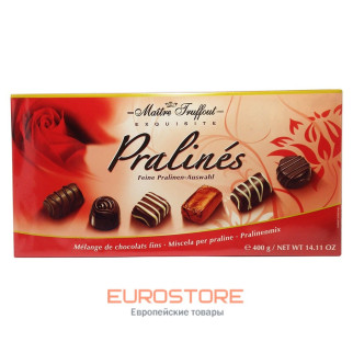 Шоколадні цукерки у коробці (червона) Maitre Truffout Pralines, 400 г - Інтернет-магазин спільних покупок ToGether