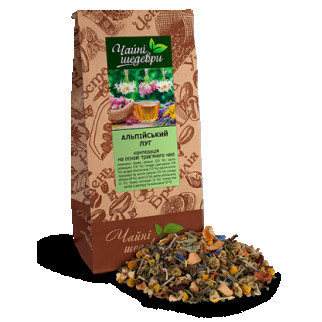 Чай трав'яний Альпійський Луг ТМ "Чайні шедеври", 250 г. Чай з натуральних трав з шматочками фруктів - Інтернет-магазин спільних покупок ToGether
