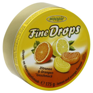 Льодяники Woogie Fine Drops зі смаком лимона і апельсина в залізній банці, 200 г (Австрія) - Інтернет-магазин спільних покупок ToGether