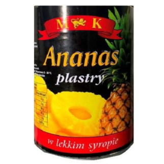 Ананас консервований кільцями в сиропі Ananas plastry M&K (Польща), 565 г ж/б - Інтернет-магазин спільних покупок ToGether