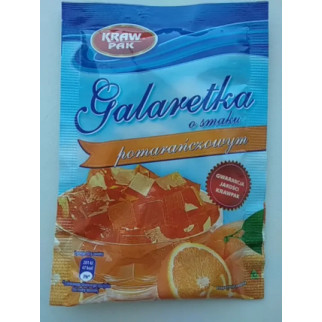 Жовте (галаретка) з смаком апельсина Galaretka Kraw Pak, в пакетиках 70 г, Польща, оригінал - Інтернет-магазин спільних покупок ToGether