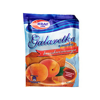 Желе (галаретка) зі смаком персика Galaretka Kraw Pak, в пакетиках 70 г, Польща, оригінал - Інтернет-магазин спільних покупок ToGether